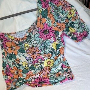 Floral One-Shoulder Top